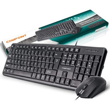compoint Wired USB Keyboard & Mouse Deskset